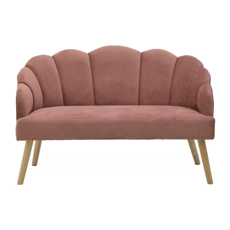 Canapea 2 locuri Velvet Pink 126 cm