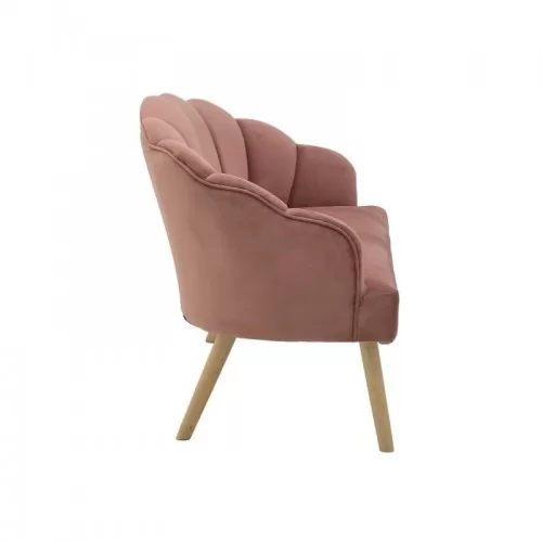 Canapea 2 locuri Velvet Pink 126 cm