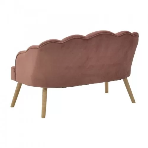 Canapea 2 locuri Velvet Pink 126 cm