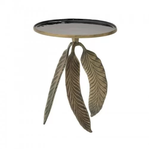 Masuta metalica Three Leaves Black 45 cm