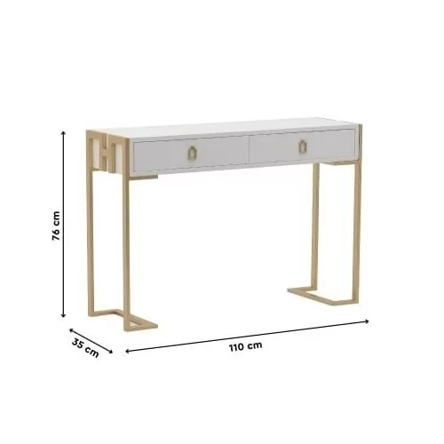 Consola din metal si lemn Modern Wood 110 cm
