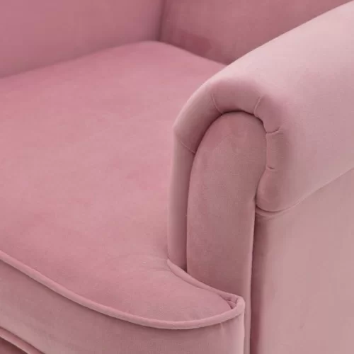 Fotoliu Velvet Pink Bergere 107 cm