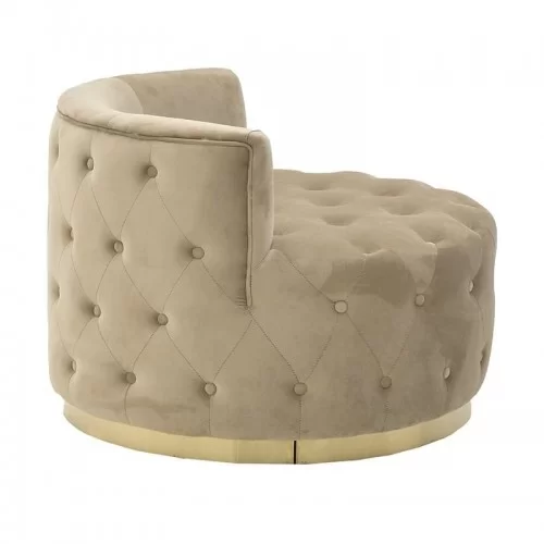 Fotoliu Velvet Lounge Beige 90 cm x 65 cm