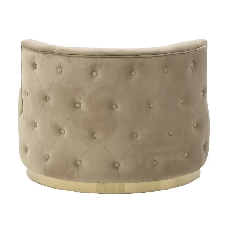 Fotoliu Velvet Lounge Beige 90 cm x 65 cm