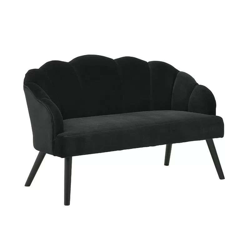 Canapea 2 locuri Velvet Sofa Black 126 cm Canapea 2 locuri Velvet Sofa Black 126 cm