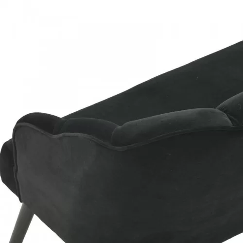 Canapea 2 locuri Velvet Sofa Black 126 cm