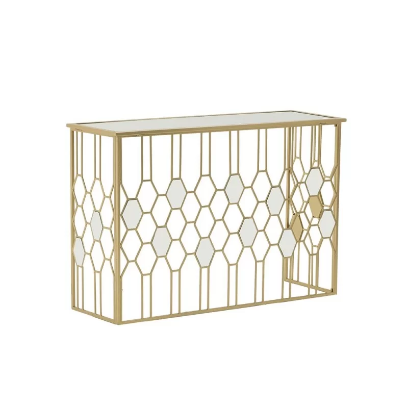 Consola metalica Honeycomb cu oglinda 120 cm x 80 cm