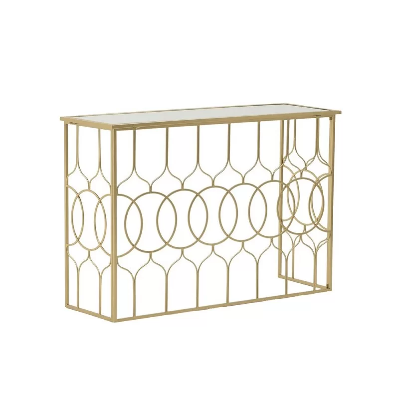 Consola metalica moderna Circles cu oglinda 120 cm x 82 cm Consola metalica moderna Circles cu oglinda 120 cm x 82 cm