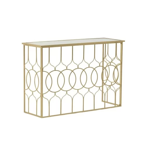Consola metalica moderna Circles cu oglinda 120 cm x 82 cm