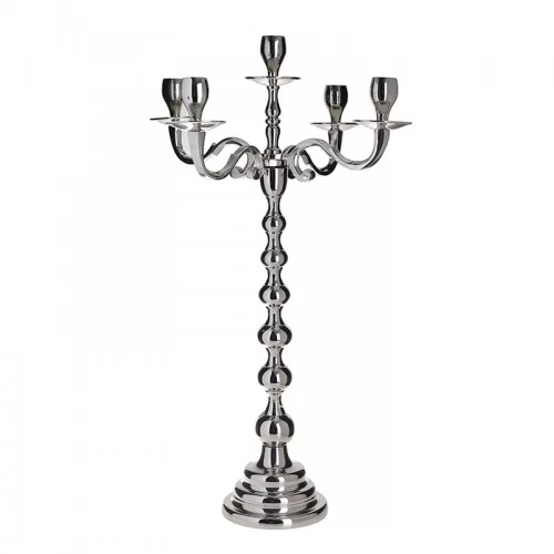Sfesnic cu 5 brate Silver Tall 62 cm