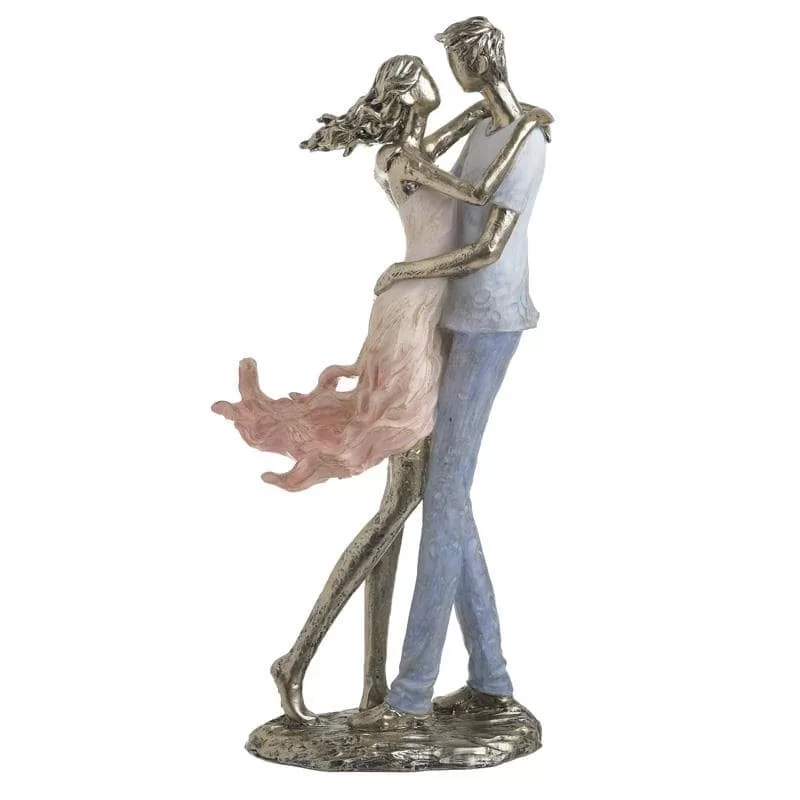 Figurina Blue-Pink Couple din rasina 34 cm