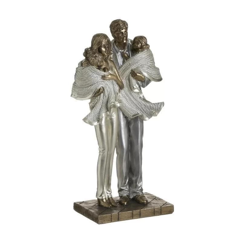 Figurina Family Silver Gold din rasina 26 cm Figurina Family Silver Gold din rasina 26 cm