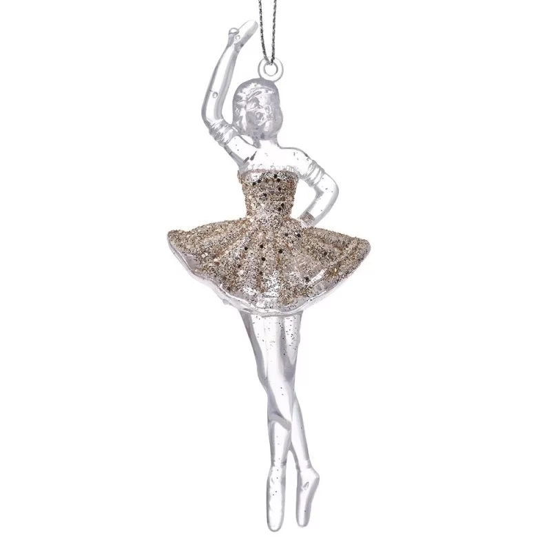 Set 6 ornamente brad Ballerina 6 x 14 cm
