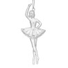Set 6 ornamente brad transparente Ballerina 6 x 14 cm Set 6 ornamente brad transparente Ballerina 6 x 14 cm