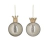 Set 6 globuri din sticla Golden Crown 8 cm Set 6 globuri din sticla Golden Crown 8 cm