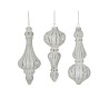Set 6 globuri din sticla Antique White 6 cm x 17 cm Set 6 globuri din sticla Antique White 6 cm x 17 cm