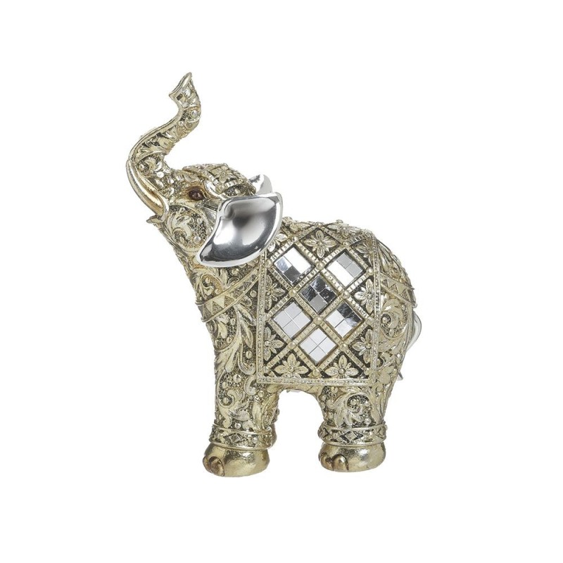 Elefant decor din rasina Golden Silver 12 cm x 16 cm - Romantic Home Elefant decor din rasina Golden Silver 12 cm x 16 cm - Romantic Home