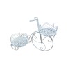 Suport flori metalic Bike White 58 cm x 42 cm - Romantic Home