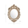 Oglinda perete din lemn Antique Golden 44 cm x 62 cm - Romantic Home