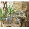 Elefant decor din rasina Antique Silver 17 cm x 19 cm - Romantic Home