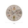 Ceas de perete din lemn cu pendul Atlasul lumii D- 58 cm - Romantic Home