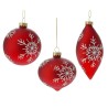 Set 3 globuri din sticla Bordeaux 8 cm Set 3 globuri din sticla Bordeaux 8 cm