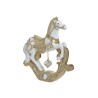 Rocking Horse White Golden din rasina 23 cm x 28 cm Rocking Horse White Golden din rasina 23 cm x 28 cm