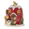 Xmas Red Pumpkin House cu LED din rasina 12 cm x 14 cm Xmas Red Pumpkin House cu LED din rasina 12 cm x 14 cm