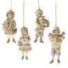 Set 4 ornamente brad din rasina Kids Cream Gold Set 4 ornamente brad din rasina Kids Cream Gold