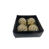Set 4 globuri din sticla Gold 10 cm x 10 cm - Romantic Home Set 4 globuri din sticla Gold 10 cm x 10 cm - Romantic Home