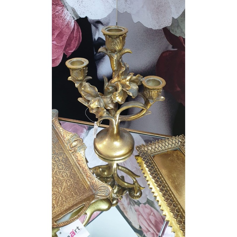 Sfesnic auriu din rasina Antique Golden 19 cm x 28 cm - Romantic Home