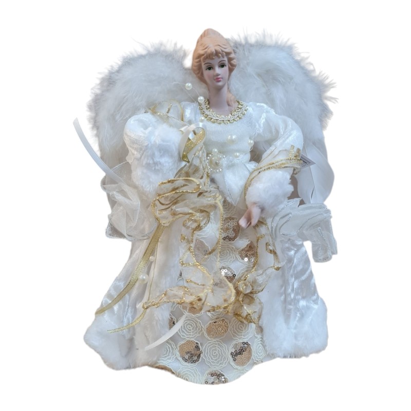 Varf de brad inger White Gold 30 cm - Romantic Home Varf de brad inger White Gold 30 cm - Romantic Home