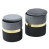 Set taburete Velvet Black Grey cu spatiu depozitare Set taburete Velvet Black Grey cu spatiu depozitare