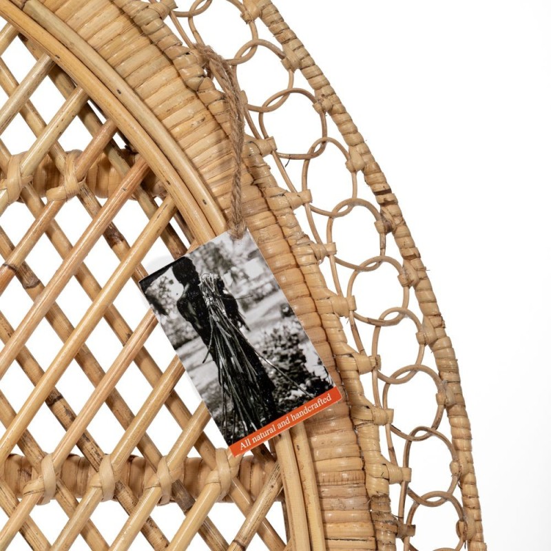 Fotoliu Peacock din rattan Natural Black 100 cm x 62 cm x 143 cm - Romantic Home