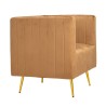 Fotoliu Brown Gold Velvet 69 cm x 73 cm x 80 cm - Romantic Home