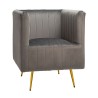 Fotoliu Grey Gold Velvet 69 cm x 73 cm x 80 cm Fotoliu Grey Gold Velvet 69 cm x 73 cm x 80 cm