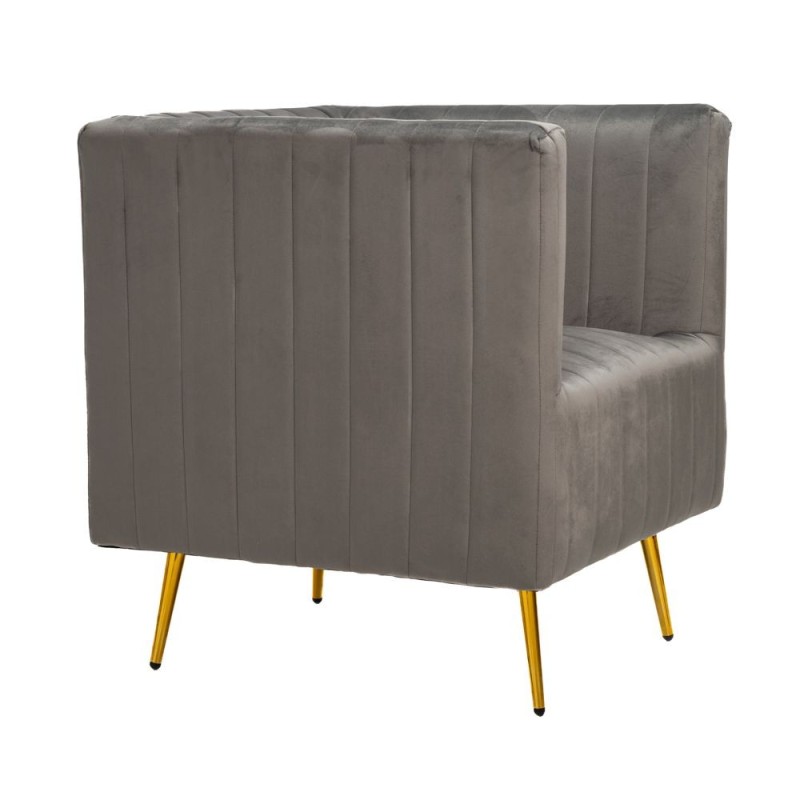 Fotoliu Grey Gold Velvet 69 cm x 73 cm x 80 cm - Romantic Home