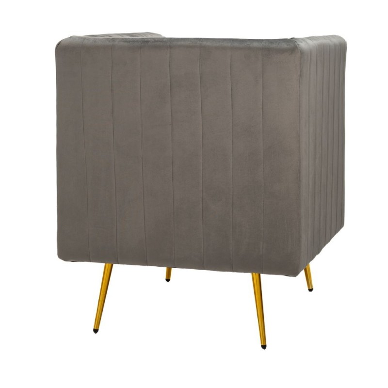 Fotoliu Grey Gold Velvet 69 cm x 73 cm x 80 cm - Romantic Home