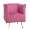 Fotoliu Pink Fuchsia Gold 69 cm x 73 cm x 80 cm - Romantic Home Fotoliu Pink Fuchsia Gold 69 cm x 73 cm x 80 cm - Romantic Home