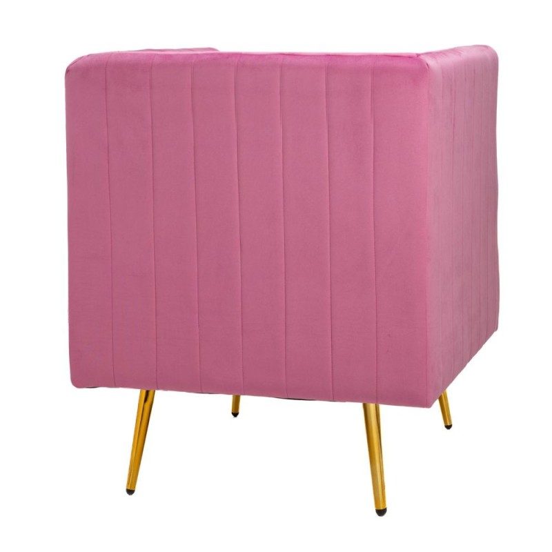 Fotoliu Pink Fuchsia Gold 69 cm x 73 cm x 80 cm - Romantic Home Fotoliu Pink Fuchsia Gold 69 cm x 73 cm x 80 cm - Romantic Home