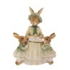 Figurina Green Bunnies 14 cm x 9 cm x 18 cm - Romantic Home Figurina Green Bunnies 14 cm x 9 cm x 18 cm - Romantic Home