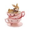 Figurina Easter Bunny on Pink cups 8 cm x 6 cm x 9 cm Figurina Easter Bunny on Pink cups 8 cm x 6 cm x 9 cm