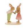 Figurina Cuplu iepurasi cu flori 11 cm x 5 cm x 14 cm - Romantic Home Figurina Cuplu iepurasi cu flori 11 cm x 5 cm x 14 cm - Romantic Home
