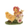 Figurina Chicks in cart 12 cm x 8 cm x 10 cm - Romantic Home Figurina Chicks in cart 12 cm x 8 cm x 10 cm - Romantic Home
