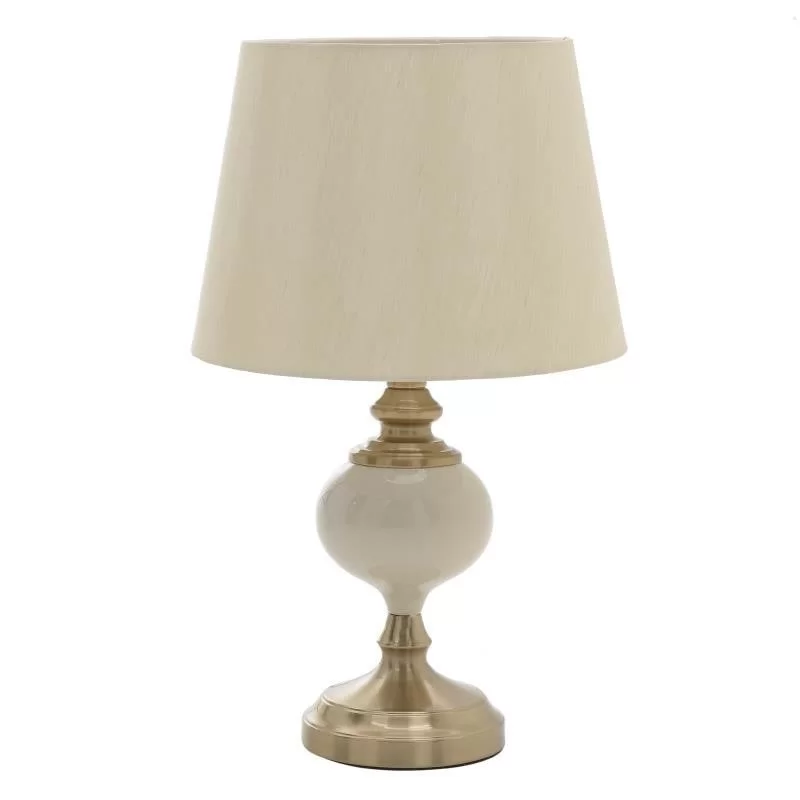Veioza clasica metal si ceramica Golden 45cm