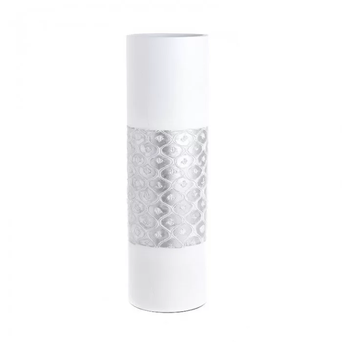 Vaza decor rasina White Silver 50 cm Vaza decor rasina White Silver 50 cm