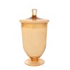 Bomboniera cu capac din sticla Amber 19 cm x 33 cm