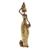 Figurina din rasina African Woman Gold 11 cm x 7 cm x 42 cm - Romantic Home