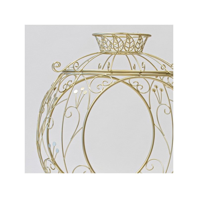 Caleasca metalica aurie 150 cm x 94 cm x 58 cm - Romantic Home