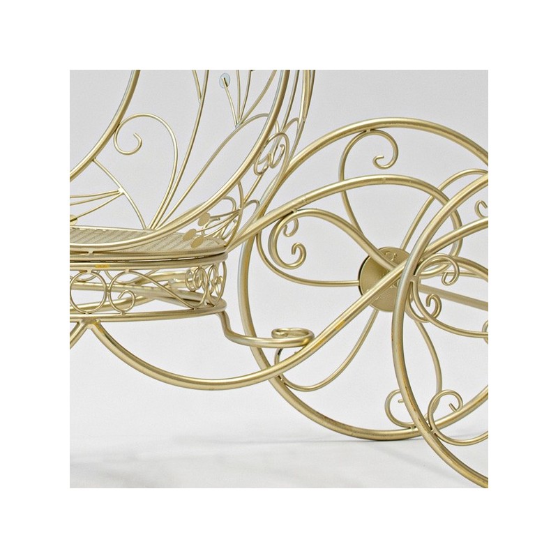 Caleasca metalica aurie 150 cm x 94 cm x 58 cm - Romantic Home